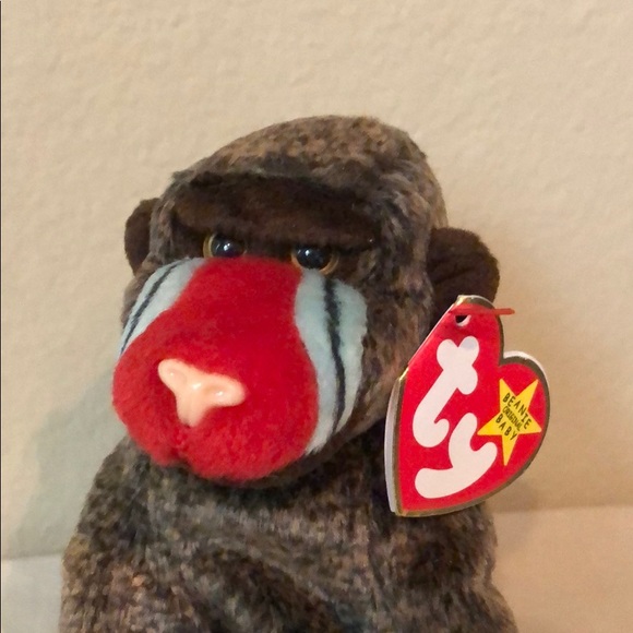 Cheeks the Baboon Ty The Beanie Babies Collection - Picture 2 of 8
